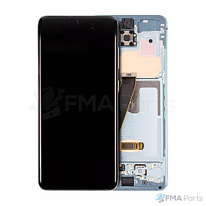 [Full OEM] Samsung Galaxy S20 G980F G981F OLED Touch Screen Digitizer Assembly with Frame - Cloud Blue